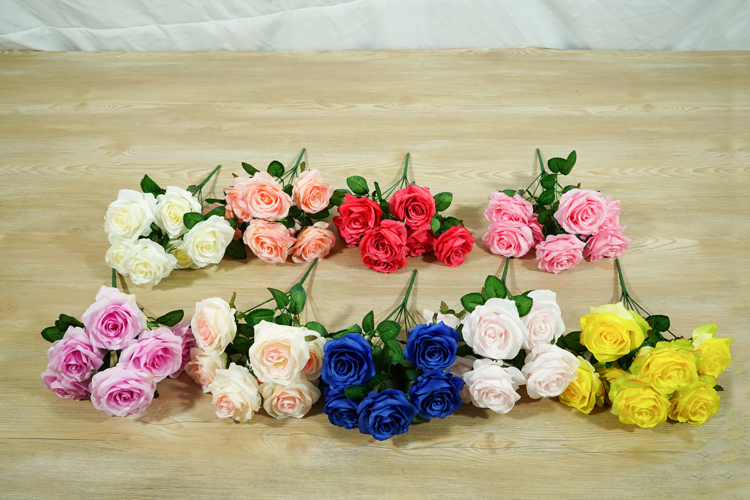 7頭仿真玫瑰花