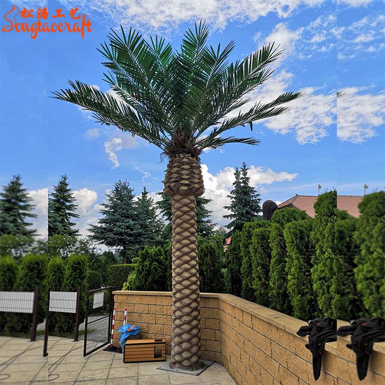 別墅仿真加拿利海棗樹