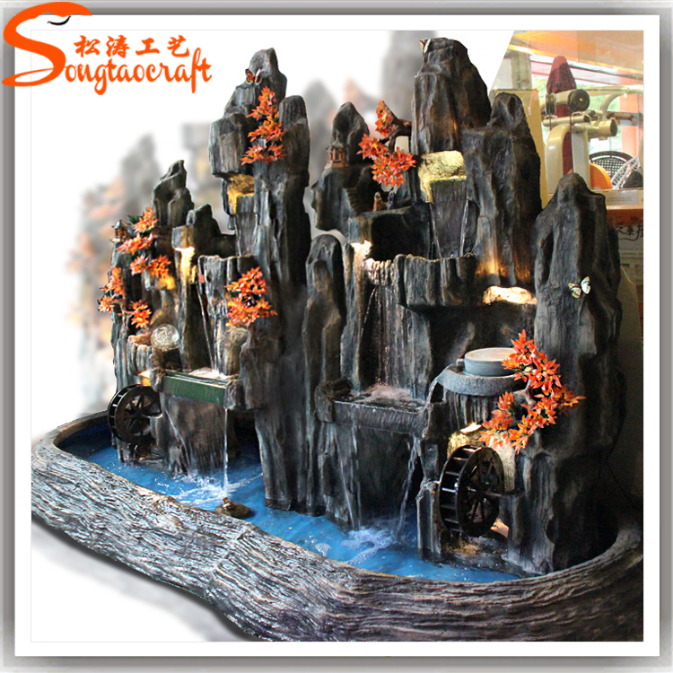 室內(nèi)假山流水噴泉的作用