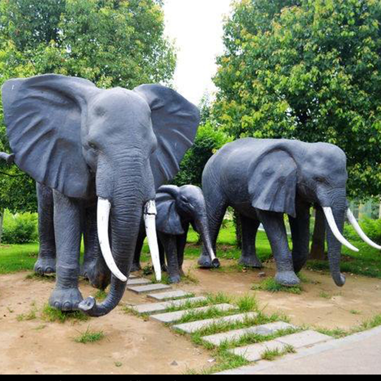 玻璃鋼大象，祥瑞的象征