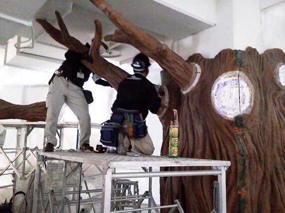 泡沫仿真樹安裝過(guò)程圖解